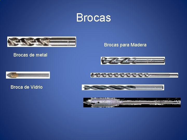 Brocas para Madera Brocas de metal Broca de Vidrio 