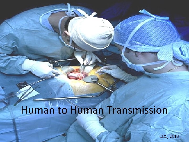 Human to Human Transmission CDC, 2010 