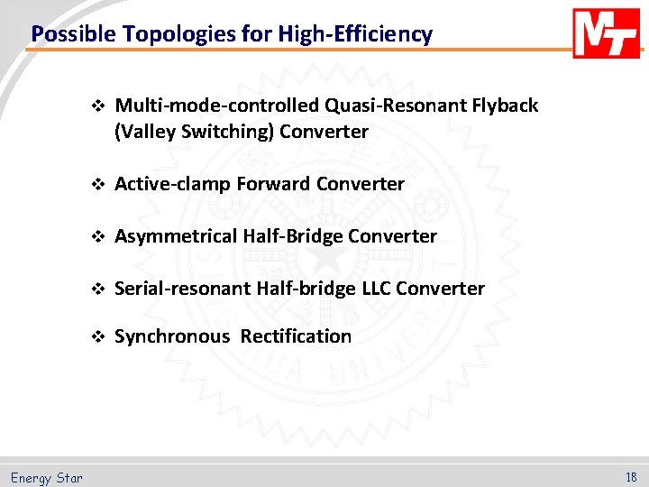 Possible Topologies for High-Efficiency Energy Star v Multi-mode-controlled Quasi-Resonant Flyback (Valley Switching) Converter v