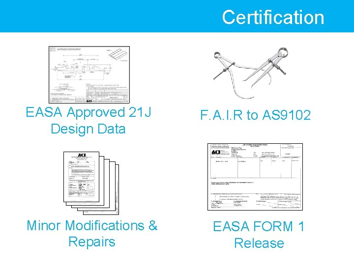 Certification EASA Approved 21 J Design Data F. A. I. R to AS 9102