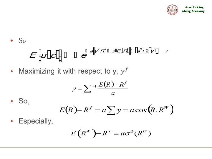 Asset Pricing Zhenlong • 