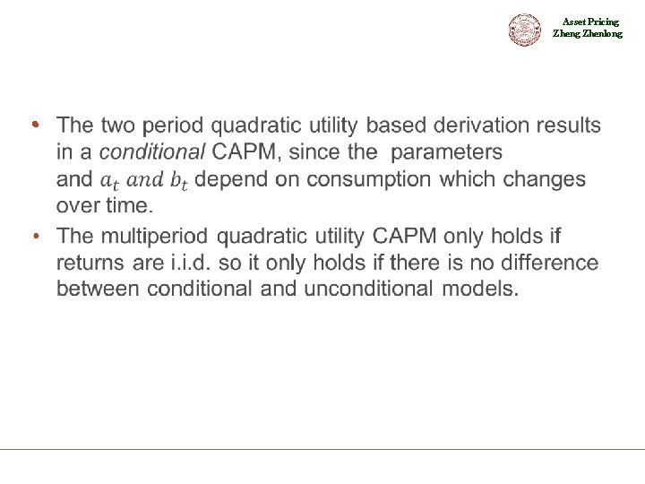 Asset Pricing Zhenlong • 