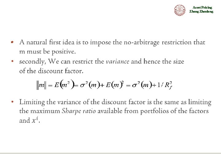 Asset Pricing Zhenlong • 