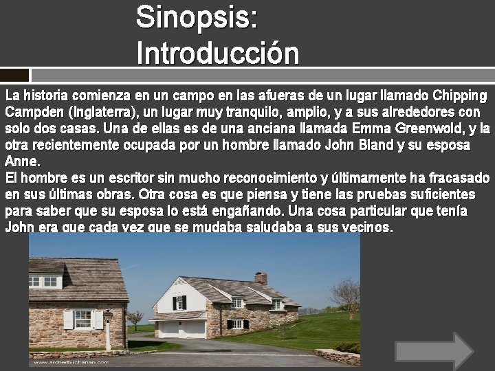 Sinopsis: Introducción La historia comienza en un campo en las afueras de un lugar