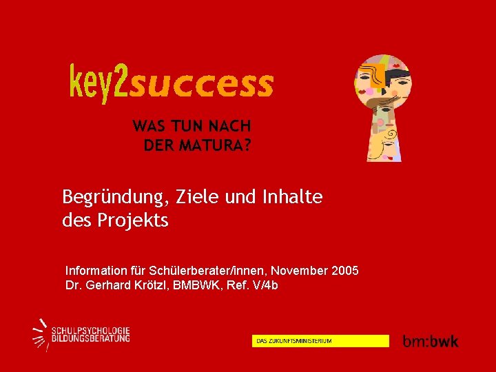 WAS TUN NACH DER MATURA? Begründung, Ziele und Inhalte des Projekts Information für Schülerberater/innen,