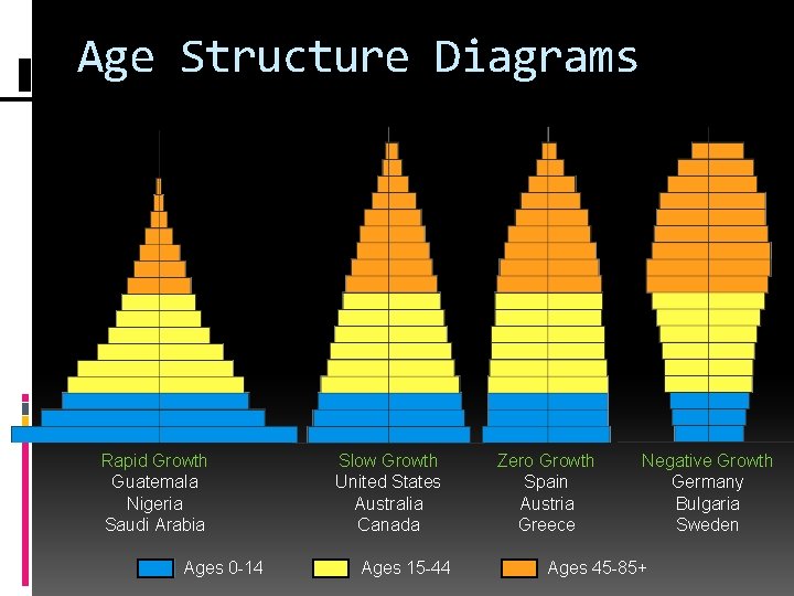 Age Structure Diagrams Male Female Rapid Growth Guatemala Nigeria Saudi Arabia Ages 0 -14 Age Structure Diagrams Male Female Rapid Growth Guatemala Nigeria Saudi Arabia Ages 0 -14