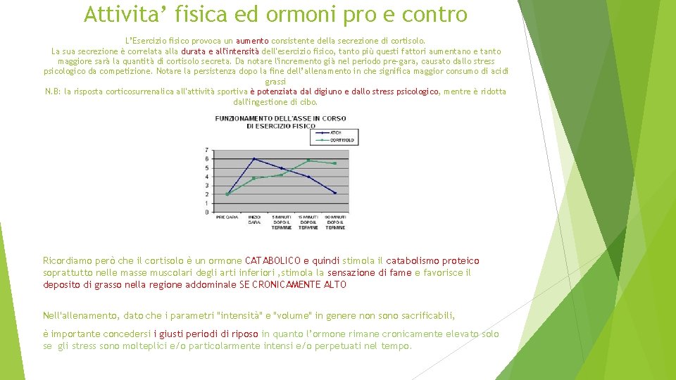 Attivita’ fisica ed ormoni pro e contro L’Esercizio fisico provoca un aumento consistente della