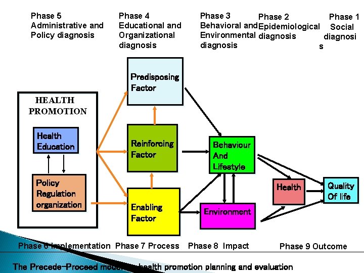 Phase 5 Administrative and Policy diagnosis Phase 4 Educational and Organizational diagnosis Phase 3