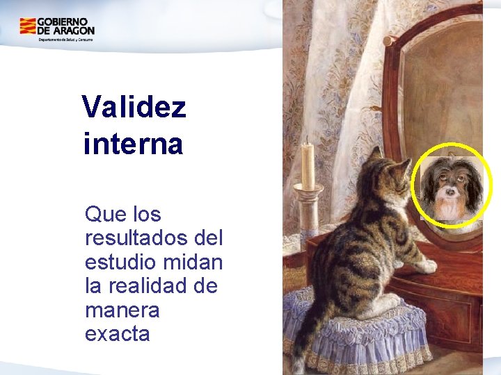 Validez interna Que los resultados del estudio midan la realidad de manera exacta 