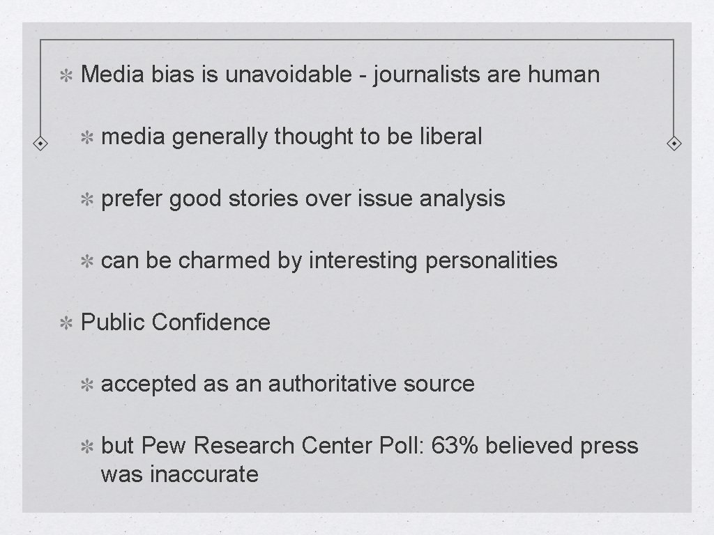Media bias is unavoidable - journalists are human media generally thought to be liberal