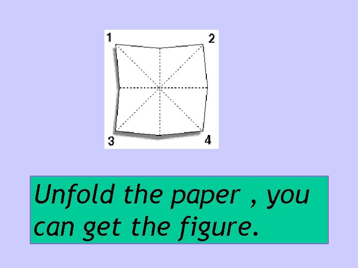 Unfold the paper , you can get the figure. 