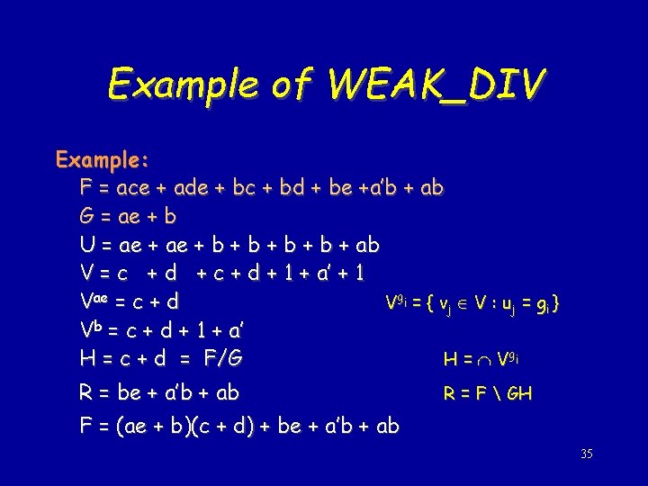 Outline Division Is Central In Many Operations What