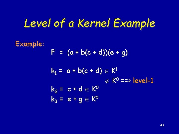 Outline Division Is Central In Many Operations What