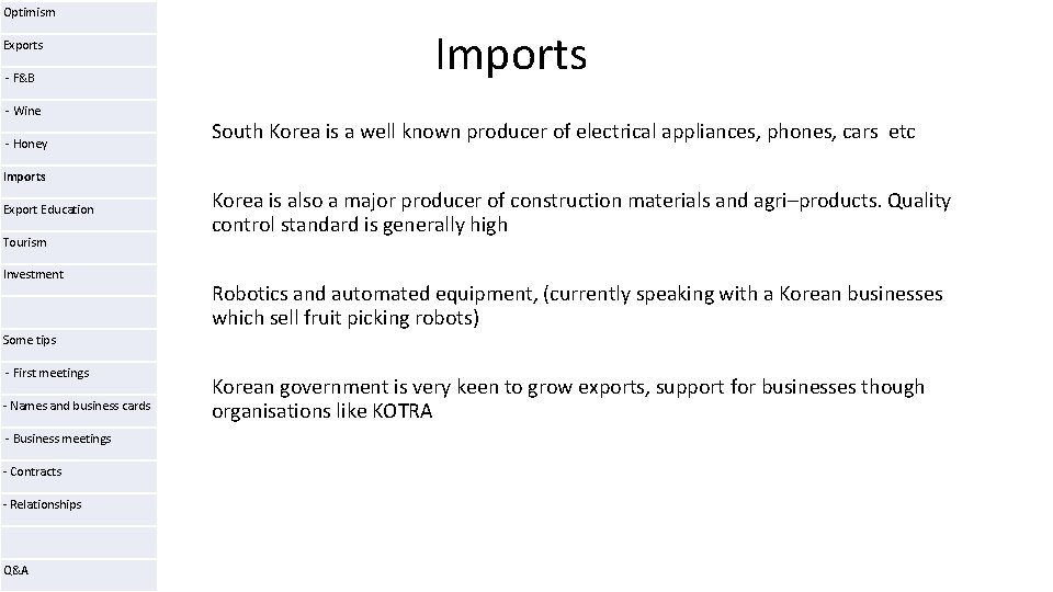 Optimism Exports - F&B - Wine - Honey Imports South Korea is a well Optimism Exports - F&B - Wine - Honey Imports South Korea is a well