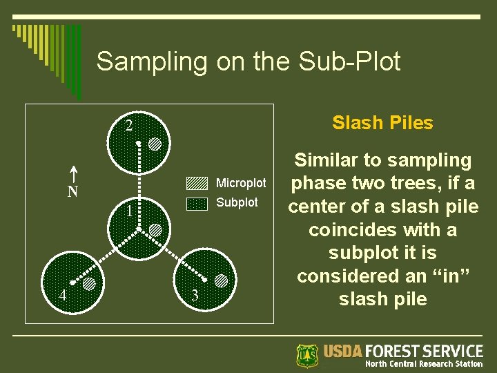 Sampling on the Sub-Plot Slash Piles 2 Microplot N Subplot 1 4 3 Similar