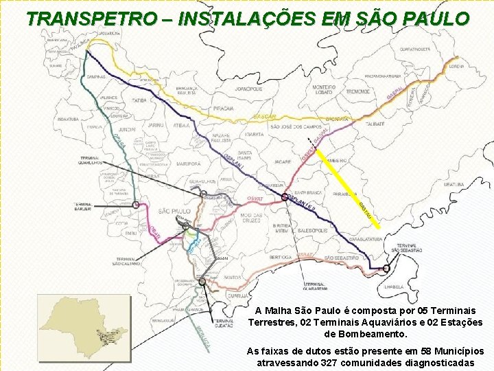 TRANSPETRO – INSTALAÇÕES EM SÃO PAULO AU ST GA GASAN A Malha São Paulo TRANSPETRO – INSTALAÇÕES EM SÃO PAULO AU ST GA GASAN A Malha São Paulo