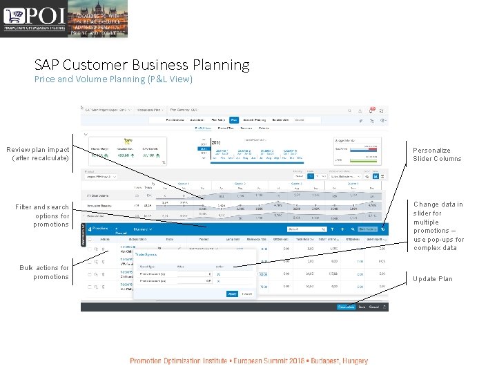 SAP Customer Business Planning Price and Volume Planning (P&L View) Review plan impact (after