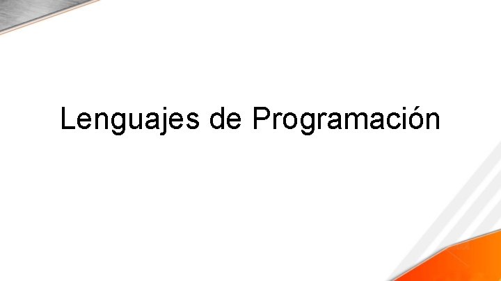 Lenguajes de Programación 