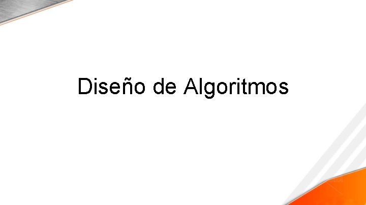 Diseño de Algoritmos 