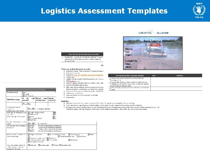 Logistics Assessment Templates 