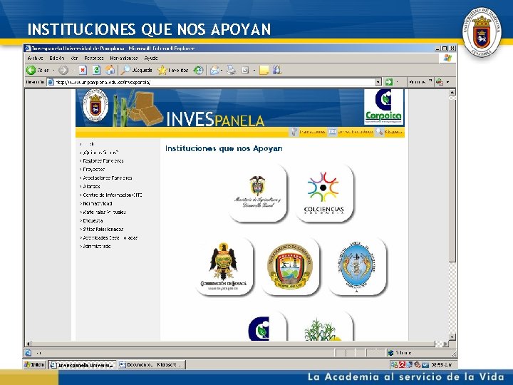 INSTITUCIONES QUE NOS APOYAN 