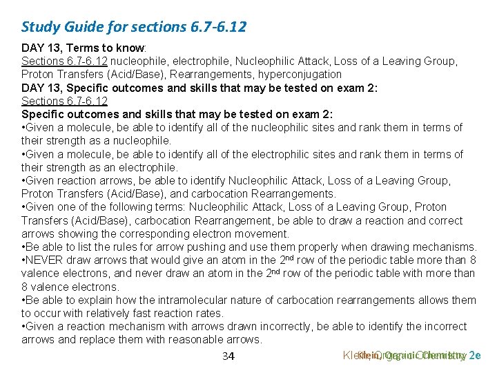 Study Guide for sections 6. 7 -6. 12 DAY 13, Terms to know: Sections