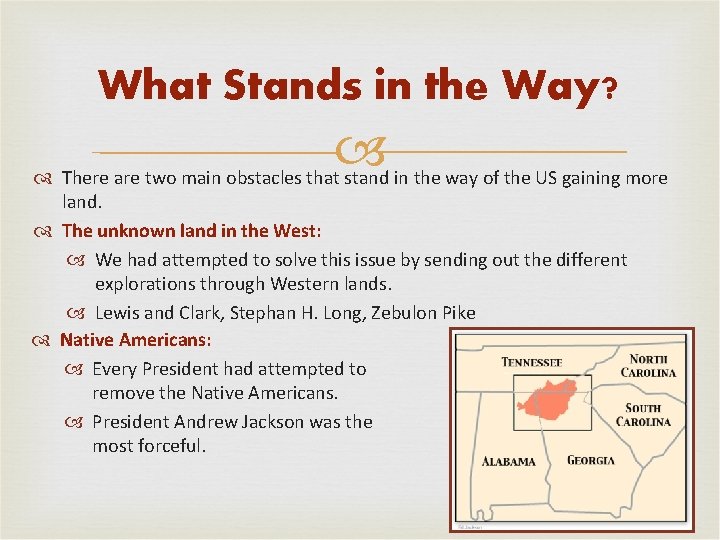 What Stands in the Way? There are two main obstacles that stand in the