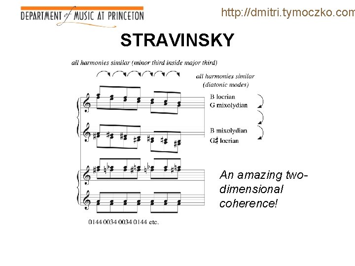 http: //dmitri. tymoczko. com STRAVINSKY An amazing twodimensional coherence! 