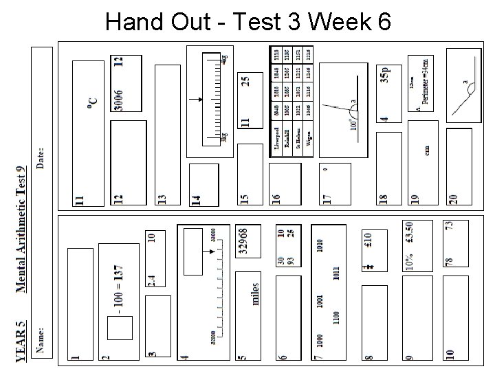 Hand Out - Test 3 Week 6 