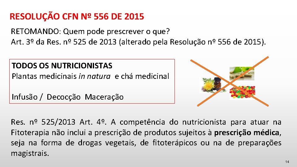 RESOLUÇÃO CFN Nº 556 DE 2015 RETOMANDO: Quem pode prescrever o que? Art. 3º