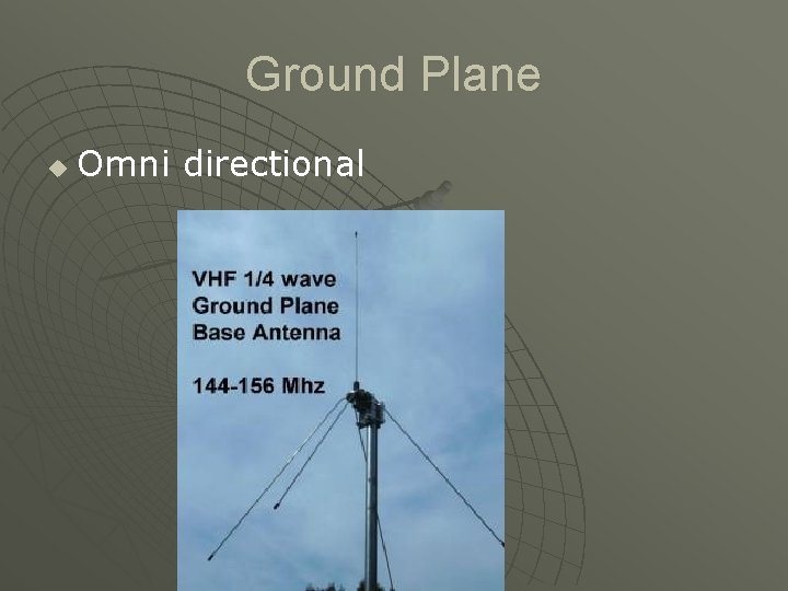 Ground Plane u Omni directional 