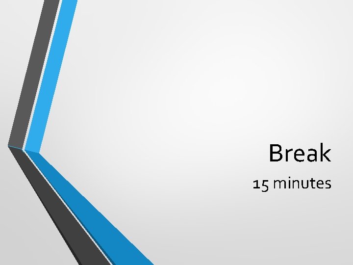 Break 15 minutes 