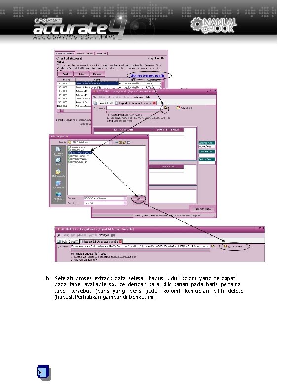 b. Setelah proses extrack data selesai, hapus judul kolom yang terdapat pada tabel available