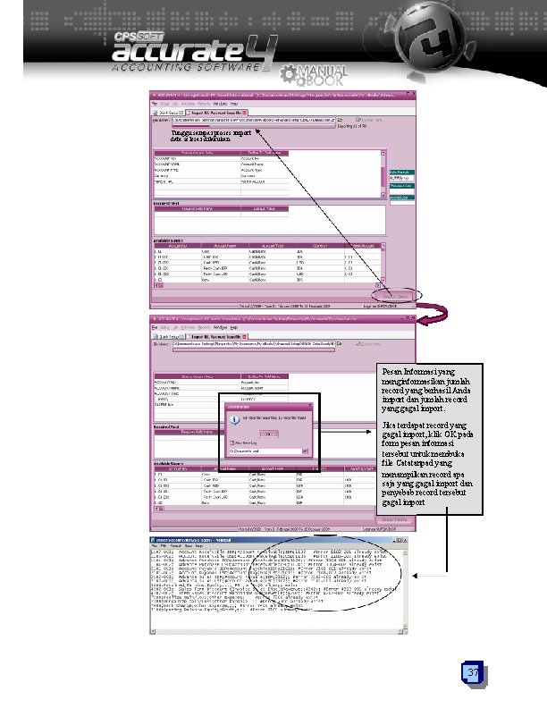 Tunggu sampai proses import data selesai dilakukan Pesan Informasi yang menginformasikan jumlah record yang