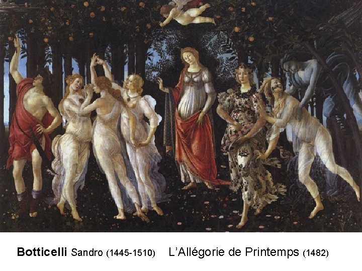 Botticelli Sandro (1445 -1510) L’Allégorie de Printemps (1482) 