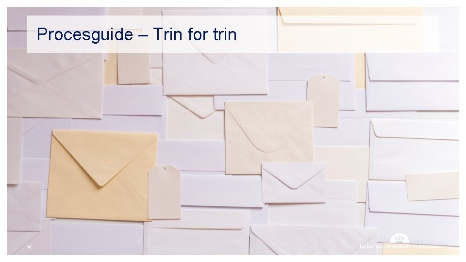 Procesguide – Trin for trin • 15 Introduktion t 