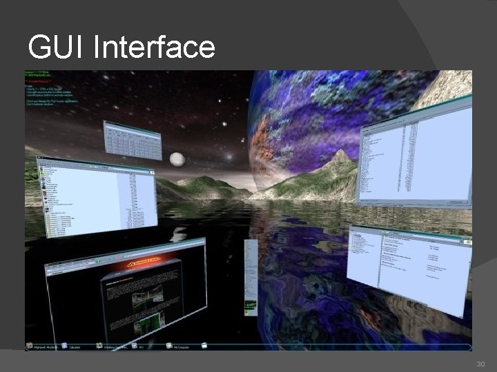 GUI Interface 30 