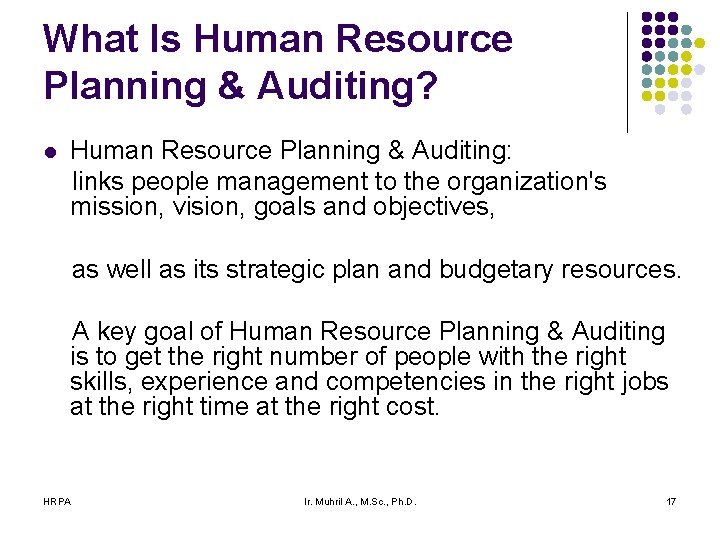 What Is Human Resource Planning & Auditing? l Human Resource Planning & Auditing: links What Is Human Resource Planning & Auditing? l Human Resource Planning & Auditing: links