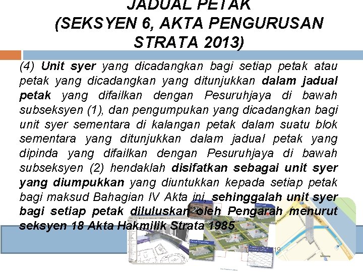 JADUAL PETAK (SEKSYEN 6, AKTA PENGURUSAN STRATA 2013) (4) Unit syer yang dicadangkan bagi JADUAL PETAK (SEKSYEN 6, AKTA PENGURUSAN STRATA 2013) (4) Unit syer yang dicadangkan bagi