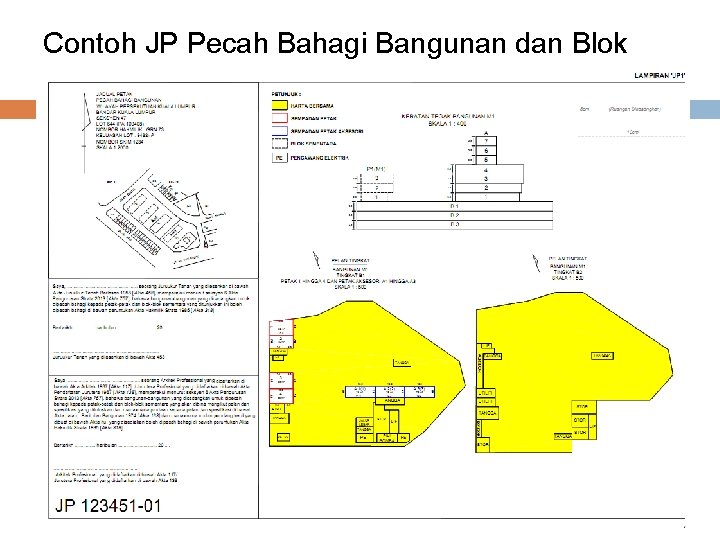 Contoh JP Pecah Bahagi Bangunan dan Blok Sementara Contoh JP Pecah Bahagi Bangunan dan Blok Sementara