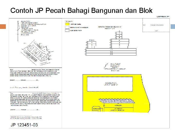 Contoh JP Pecah Bahagi Bangunan dan Blok Sementara Contoh JP Pecah Bahagi Bangunan dan Blok Sementara