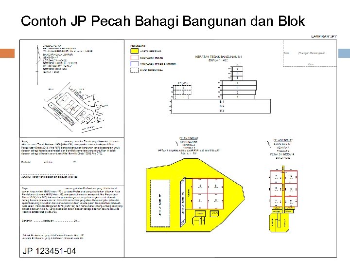 Contoh JP Pecah Bahagi Bangunan dan Blok Sementara Contoh JP Pecah Bahagi Bangunan dan Blok Sementara