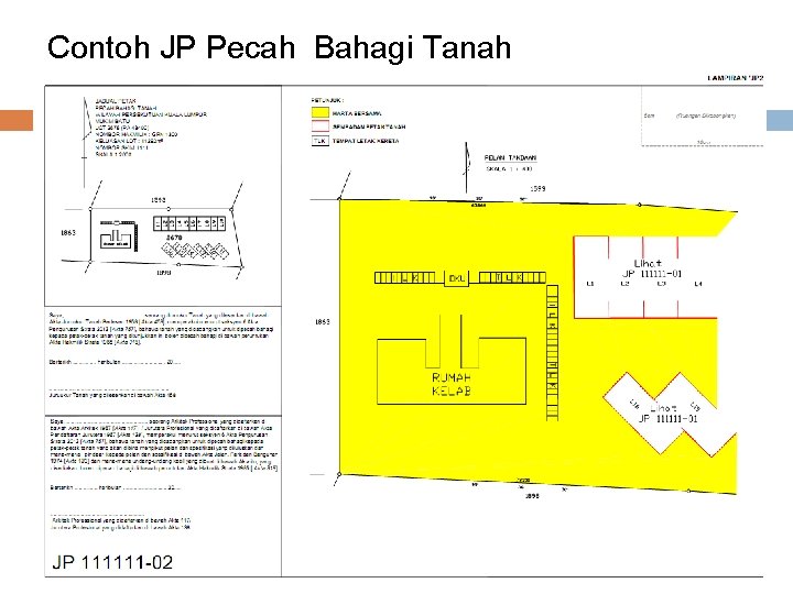 Contoh JP Pecah Bahagi Tanah Contoh JP Pecah Bahagi Tanah