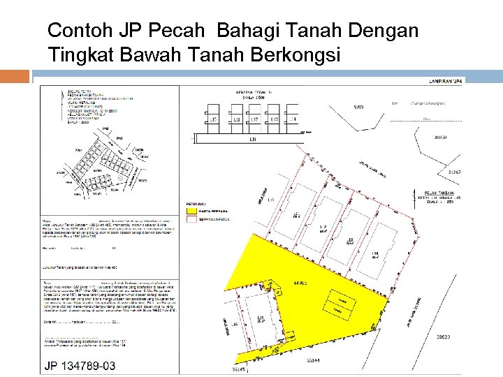 Contoh JP Pecah Bahagi Tanah Dengan Tingkat Bawah Tanah Berkongsi Contoh JP Pecah Bahagi Tanah Dengan Tingkat Bawah Tanah Berkongsi