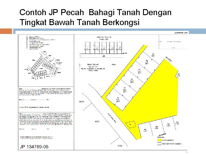 Contoh JP Pecah Bahagi Tanah Dengan Tingkat Bawah Tanah Berkongsi Contoh JP Pecah Bahagi Tanah Dengan Tingkat Bawah Tanah Berkongsi