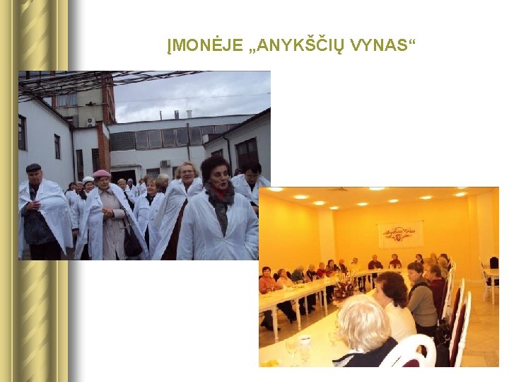 ĮMONĖJE „ANYKŠČIŲ VYNAS“ 