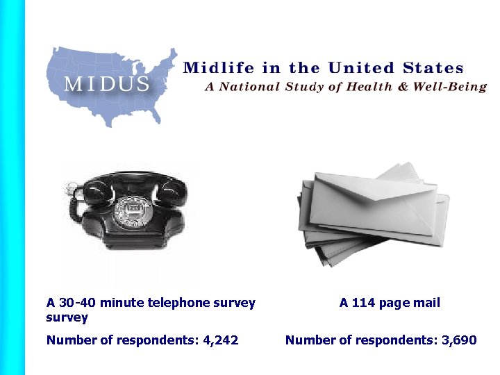 A 30 -40 minute telephone survey Number of respondents: 4, 242 A 114 page