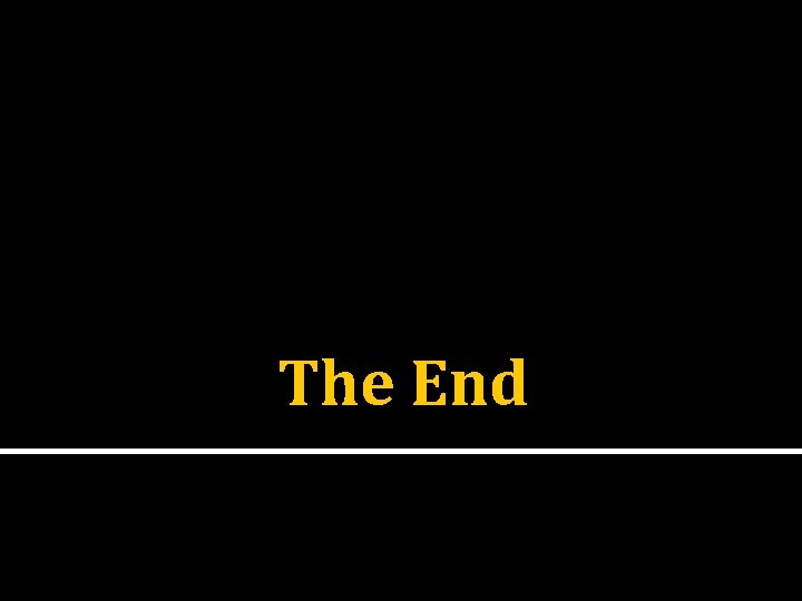 The End 