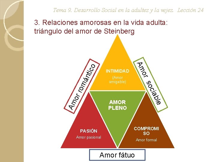 Tema 9. Desarrollo Social en la adultez y la vejez. Lección 24 Am tico