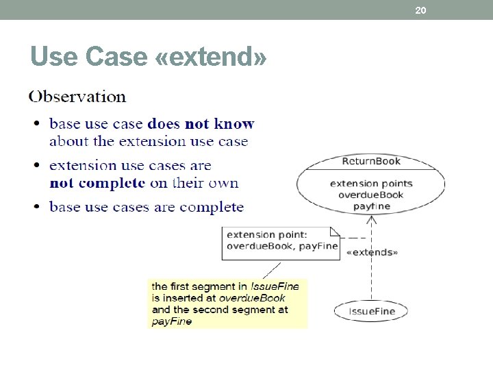 20 Use Case «extend» 20 Use Case «extend»